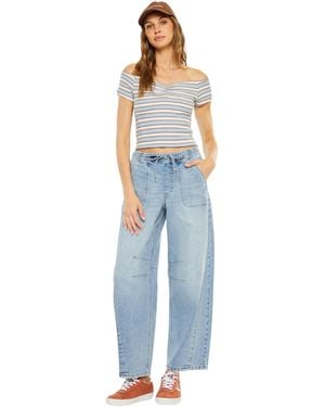 Kancan Starlet Ultra High Rise Horseshoe Pull-on Pants - Blue