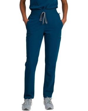 Medgear Ariana Mid-rise Slim Straight Scrub Pant - Blue