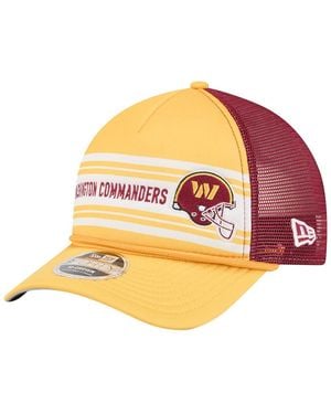 KTZ Washington Commanders Linear A-frame 9forty Adjustable Hat - Metallic