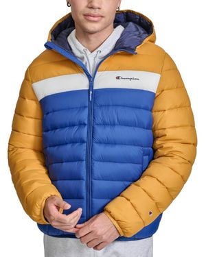 Champion Performance Quilted Hooded Jacket - Blue