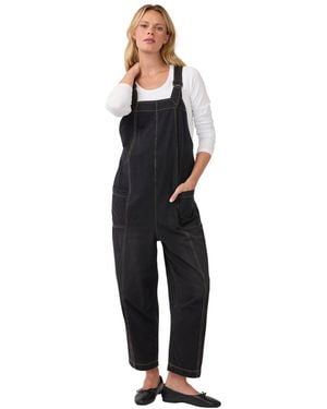 Ingrid & Isabel Ingrid + Isabel Maternity Ankle Tapered Leg Denim Overall - Black