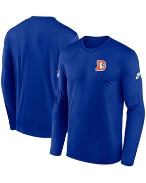 Nike Denver Broncos Legend Small Logo Performance Long Sleeve T-shirt - Blue
