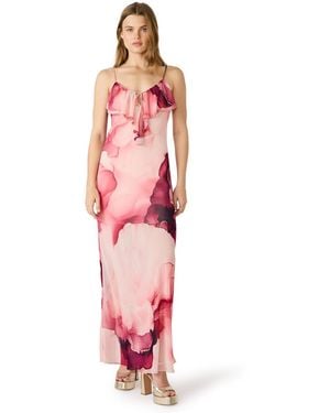 Steve Madden Bb Dakota Printed V-neck Maxi Dress - Pink