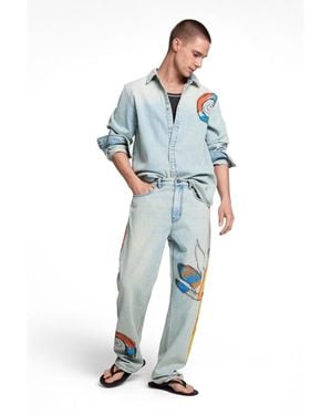 Desigual Printed Jeans - Blue