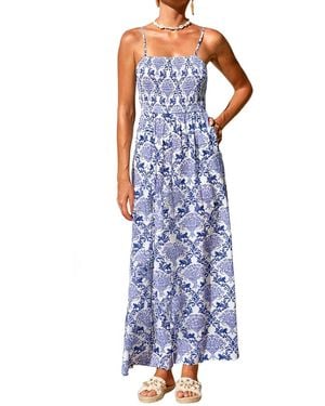 CUPSHE Mythology Ornate Jumpsuit - Blue