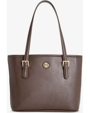 Giani Bernini Pebble Tulip Large Tote Bag - Brown