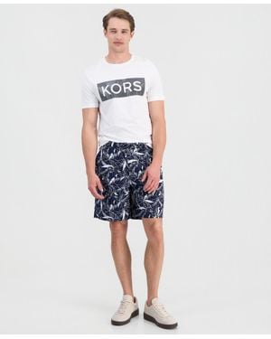 Michael Kors Large Floral Print Shorts - White