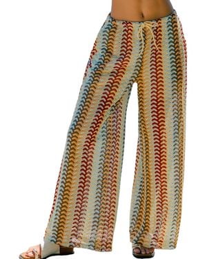 CUPSHE Your Majesty Abstract Pants - Brown