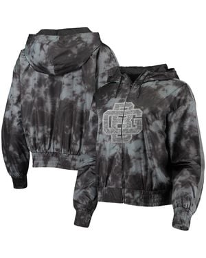 Mitchell & Ness Green Bay Packers Galaxy Full-zip Windbreaker Hoodie Jacket - Black