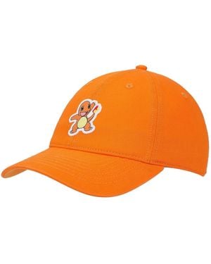 Pokemon Charmander Printed Patch Orange Unstructured Baseball Cap