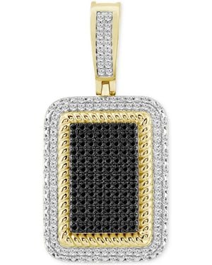 Macy's Black & White Diamond Dog Tag Pendant (1/2 Ct. Tw - Multicolor