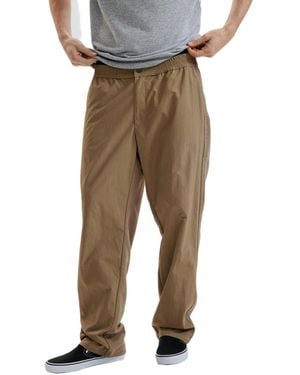 Desigual Long Mixed-fabric Pants - Natural