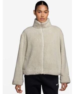 Nike Essential Sherpa High Pile Fleece Jacket - Natural