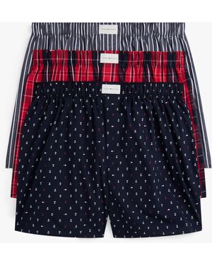 Tommy Hilfiger 3-pack Holiday Exclusive Woven Boxers - Blue