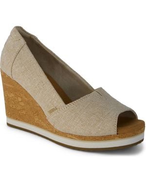 TOMS Essential Slip-on Wedge Sandals - Metallic