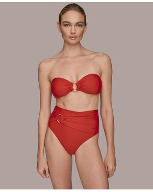 Donna Karan Donna Karan Shir Bandeau Bikini Top - Red