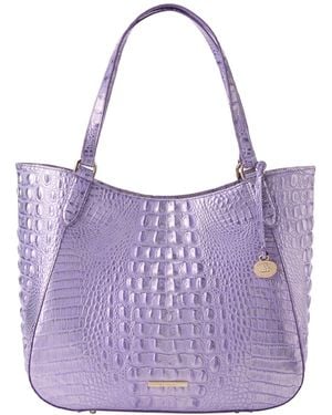 Brahmin Aliza Melbourne Large Leather Tote - Purple