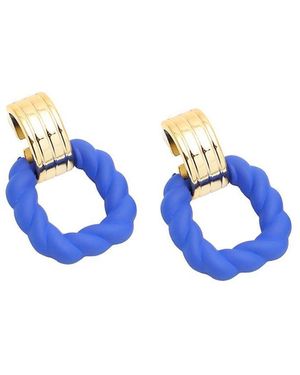 SOH Rope Drop Earrings - Blue