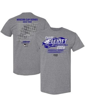 Hendrick Motorsports Team Collection Chase Elliott 2026 Nascar Schedule T-shirt - Gray