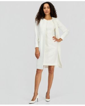 Kasper Bonded Lace Topper Jacket - White