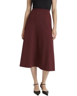 Finery London Mae High-waisted A-line Midi Skirt - Red