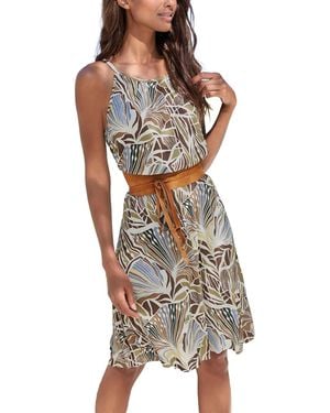 Lascana High Neck Print Dress - Multicolor