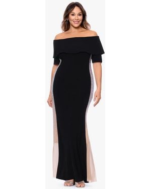Xscape Plus Size Off-the-shoulder Ball Gown - Black