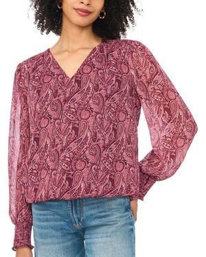 SAM & JESS Blouson V-neck Top - Red