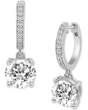 Badgley Mischka Lab Grown Diamond Dangle Hoop Earrings (5-1/5 Ct. T.w. - Metallic