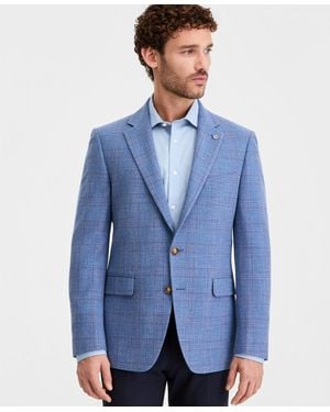 Ted Baker Ted By Plaid Modern-fit Blazer - Blue