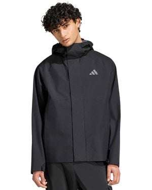 adidas Essentials Waterproof Hooded Rain Jacket - Blue