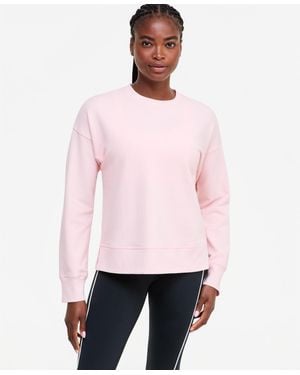 ID Ideology Crewneck Vented-hem Sweatshirt - Pink