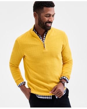 Club Room Quarter-zip Sweater - Yellow