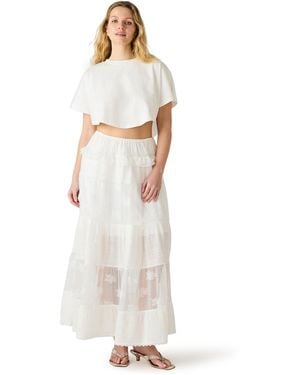 Steve Madden Tarryn Flared Loose Fit Skirt - White