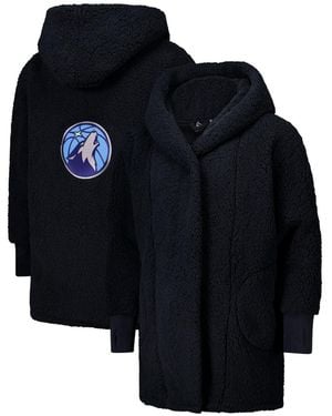 Jill Martin And The Best Lounger In The World Minnesota Timberwolves Oversized Open-front Hoodie Sweater - Blue