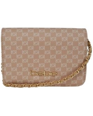Bebe Adela Monogram Mini Crossbody Bag - Natural