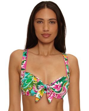 Becca La Vie Francesca Way Underwire Bikini Swim Top - Green