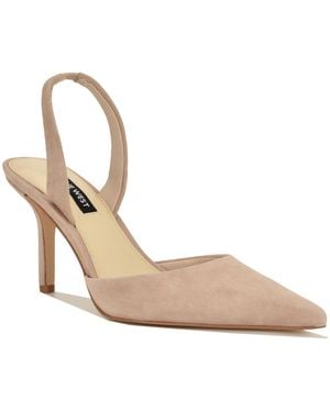 Nine West Paytie Suede Slingback Pumps - Natural