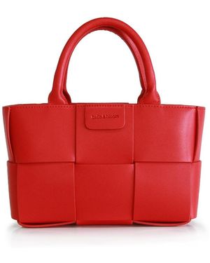 Belle & Bloom Little Love Woven Crossbody Bag - Red