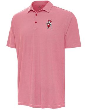 Antigua Nebraska Huskers Herbie Husker Golf Twine Polo Shirt - Pink