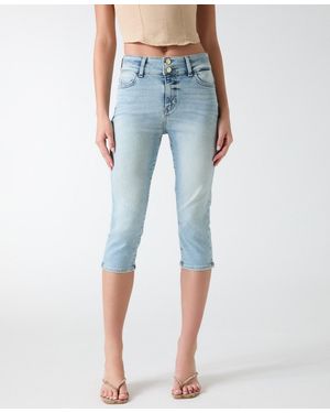 Guess Lily Straight-leg Capri Jeans - Blue