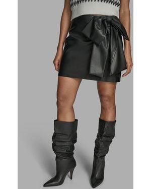 BCBGMAXAZRIA Bow Mini Skirt - Black
