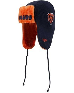 KTZ Chicago Bears Helmet Head Trapper Knit Hat - Blue