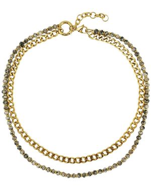Rebl Jewelry Cleo Kiwi Jasper / Gold - Metallic