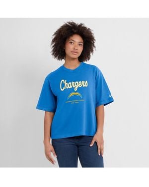 Nike Los Angeles Chargers Essential Script Relaxed Boxy T-shirt - Blue