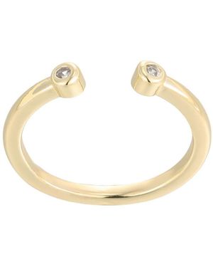 Adornia Cubic Zirconia Ends Open Adjustable Toe Ring - White