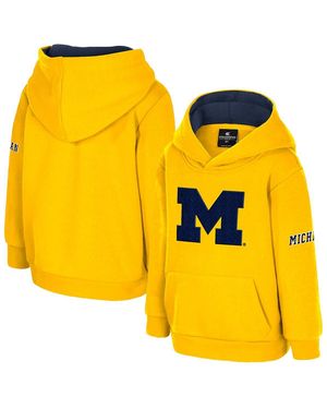 Colosseum Athletics Toddler Michigan Wolverines Big Logo Volume Fleece Pullover Hoodie - Yellow