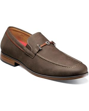 Stacy Adams Richardson Almond Toe Bit Slip-on Loafers - Brown