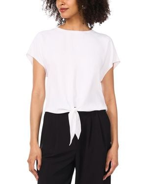 Vince Camuto Short-sleeve Tie-hem Top - White