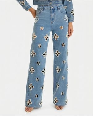 The Noli Shop Kaia Pearl High Rise Jean - Blue
